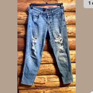 Hollister Crop Boyfriend Vintage Stretch Jeans 5